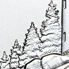 Same reverse, enlarged detail: The trees