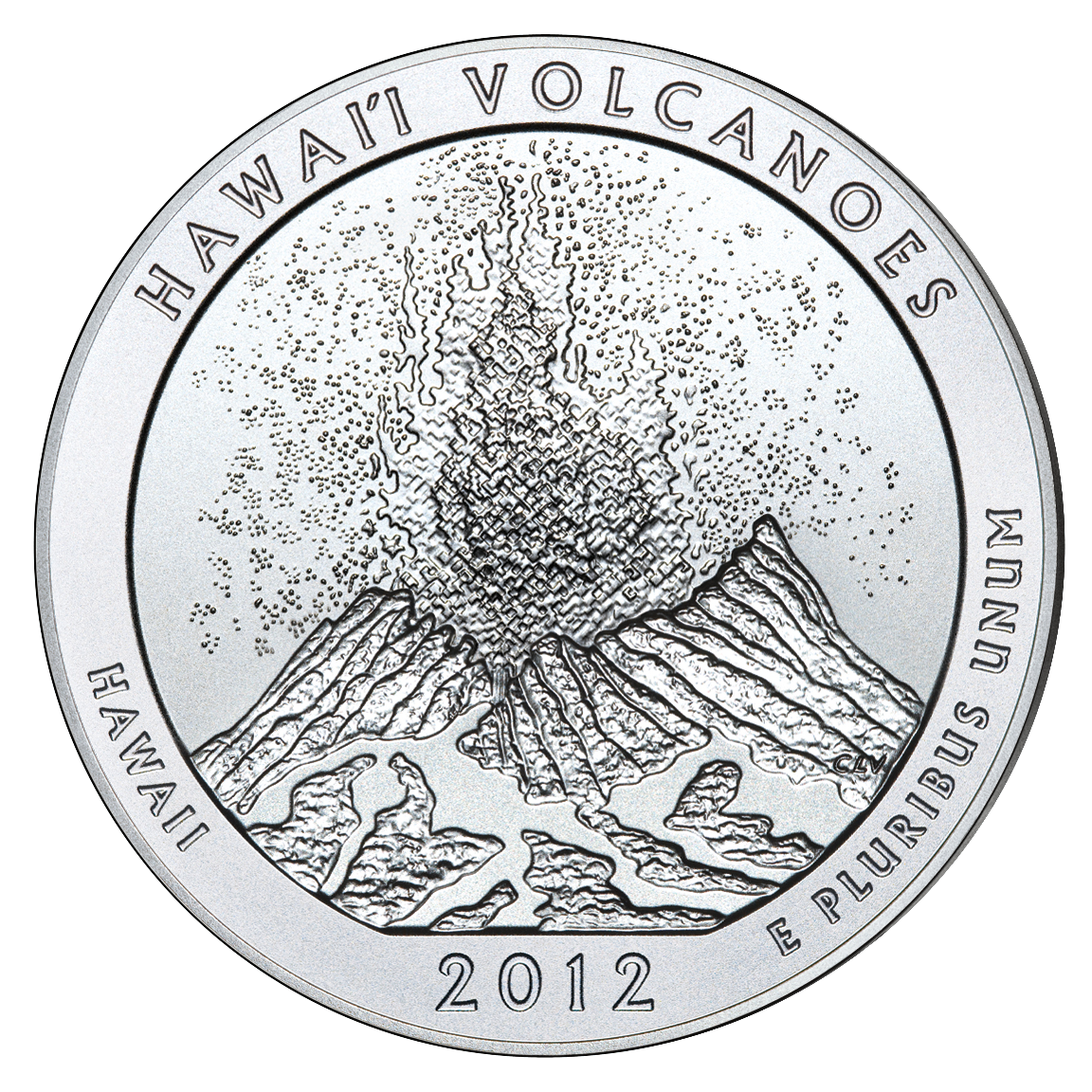 2012 Hawaiʻi Volcanoes National Park · official five-ounce uncirculated edition, reverse