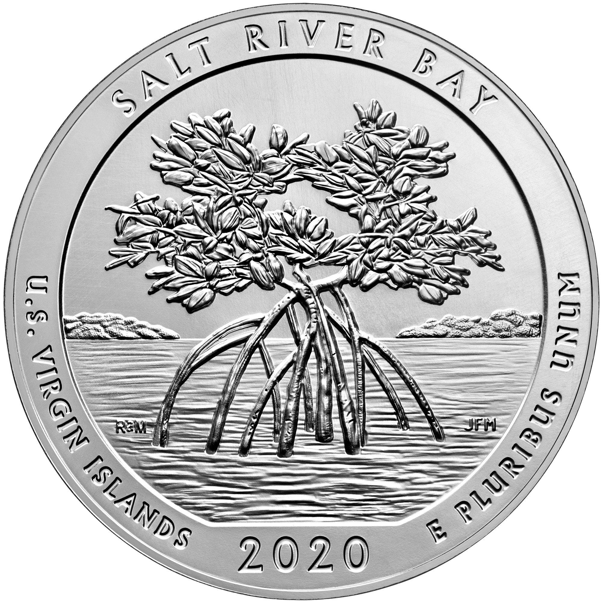 2020 Salt River Bay National Historical Park and Ecological Preserve · exact standard five-ounce bullion reverse