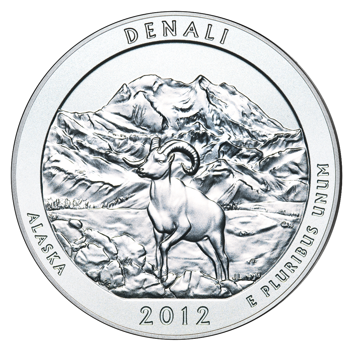 2012 Denali National Park and Preserve · official five-ounce uncirculated edition, reverse