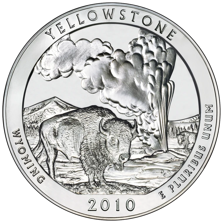 Same reverse, enlarged detail: The bison