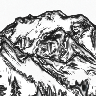 Same reverse, enlarged detail: The mountain