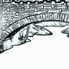Same reverse, enlarged detail: The arch