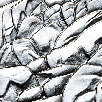 Same reverse, enlarged detail: The granite