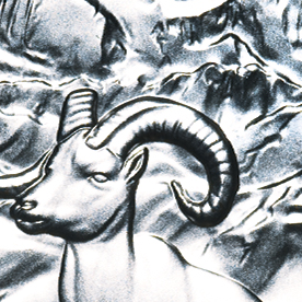 Same reverse, enlarged detail: The sheep