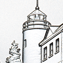 Same reverse, enlarged detail: The light