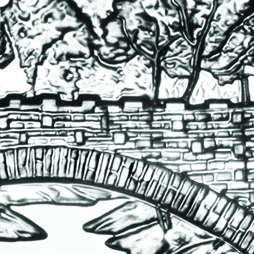 Same reverse, enlarged detail: The masonry