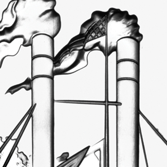 Same reverse, enlarged detail: The stacks