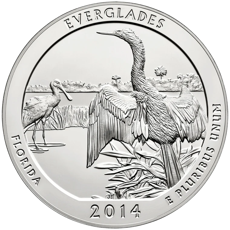Same reverse, enlarged detail: The anhinga