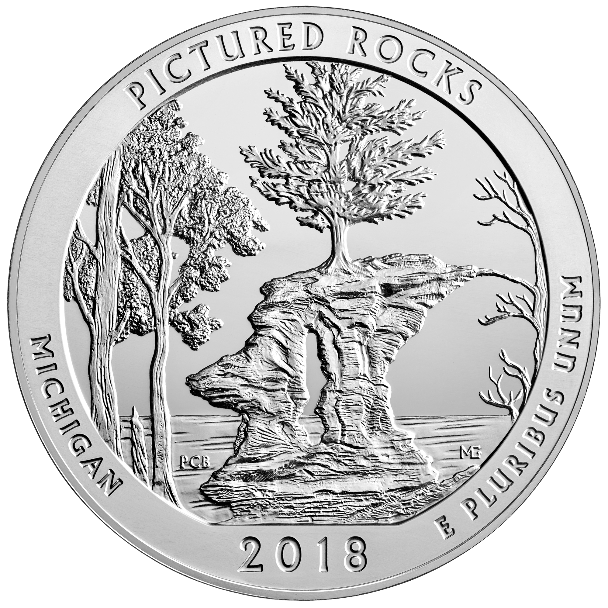 Same reverse, enlarged detail: Rock and opening