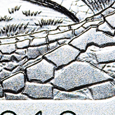 Same reverse, enlarged detail: The masonry
