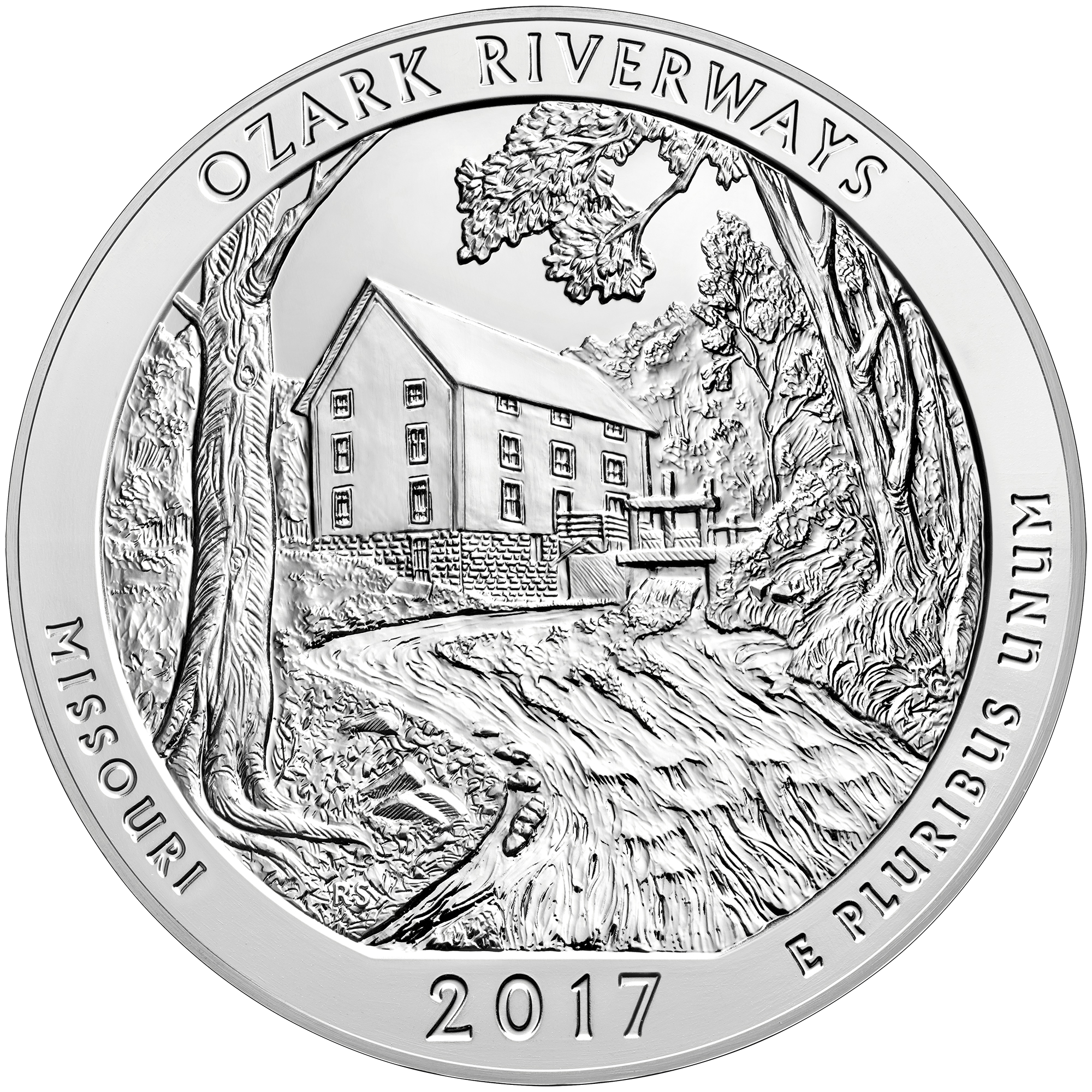 Same reverse, enlarged detail: The mill