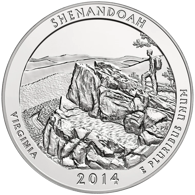 Same reverse, enlarged detail: The hiker