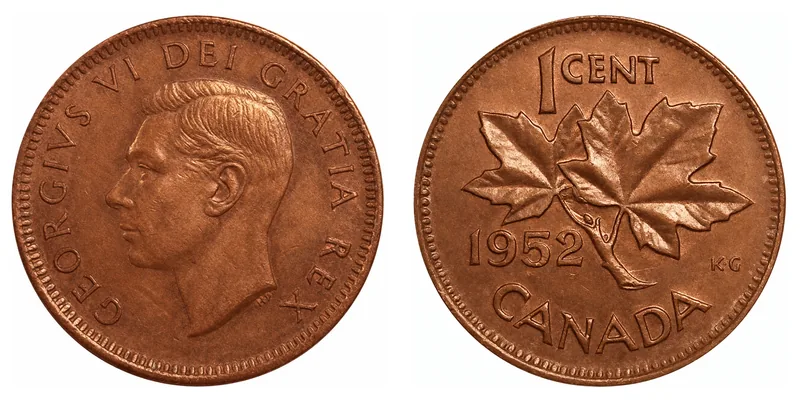 George VI One Cent (1937–1952) obverse