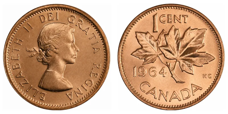 Elizabeth II One Cent (1953–1964) obverse