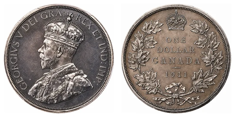 George V One Dollar (1911) obverse