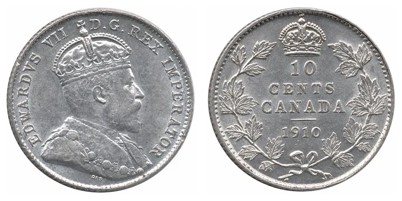 Edward VII Ten Cents (1902–1910) obverse