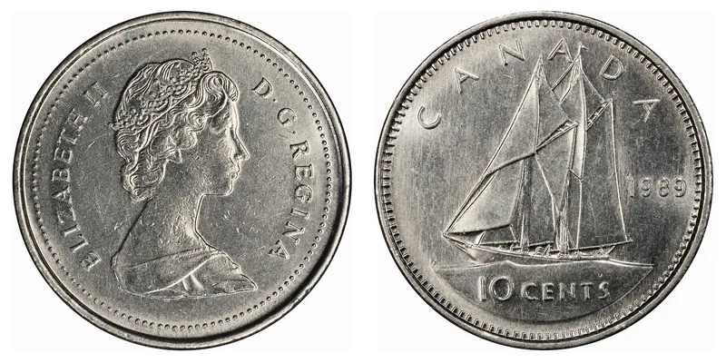 Bluenose Ten Cents obverse
