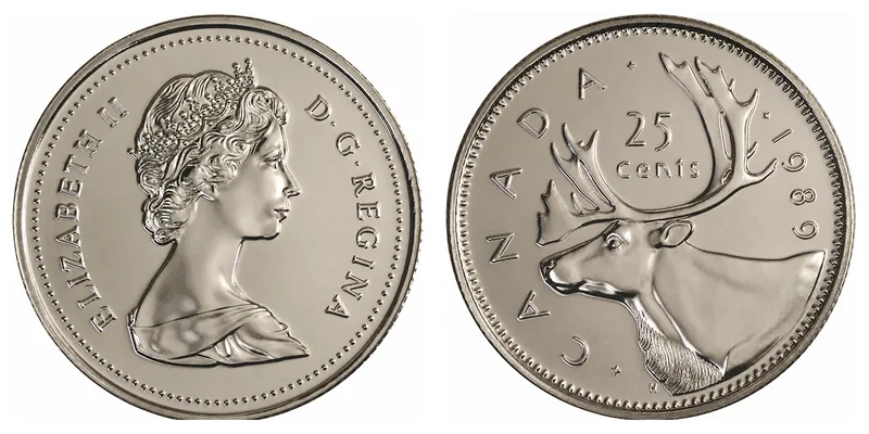 Caribou Twenty-Five Cents obverse
