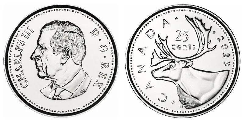 Charles III Twenty-Five Cents (2023–2026) obverse
