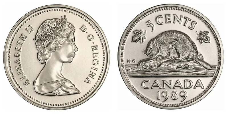Beaver Five Cents obverse