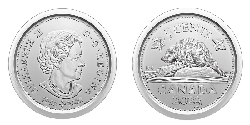 Elizabeth II Five Cents (2003–2023) obverse