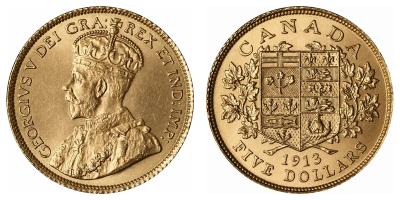 Historical Canadian Gold Coinage obverse