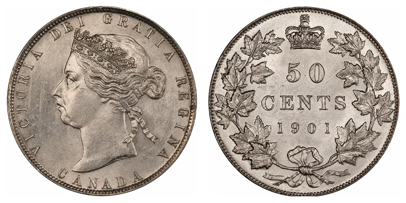 Victoria Fifty Cents (1870–1901) obverse