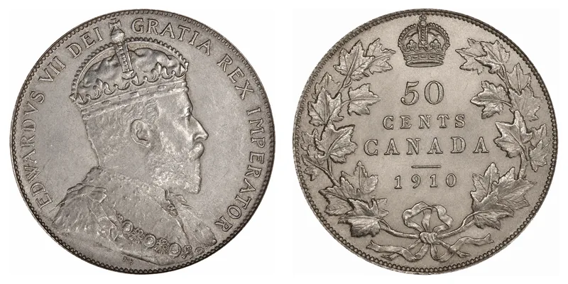 Edward VII Fifty Cents (1902–1910) obverse