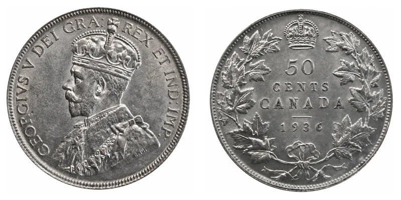 George V Fifty Cents (1922–1936) obverse