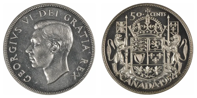 Simplified Arms Fifty Cents obverse