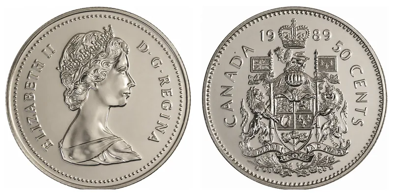 Modified Arms Fifty Cents obverse