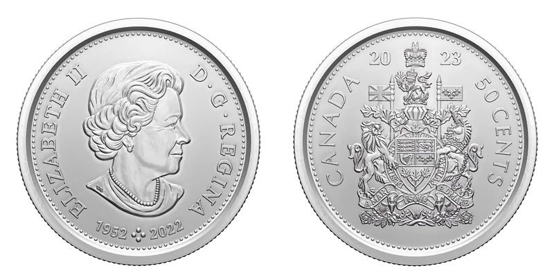 Elizabeth II Fifty Cents (2004–2023) obverse