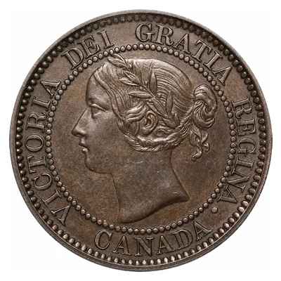 Victoria One Cent (1858 and 1859) obverse