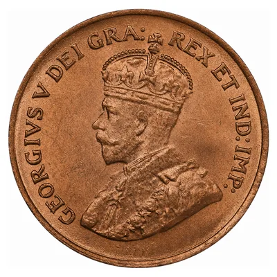 George V One Cent (1911–1920) obverse