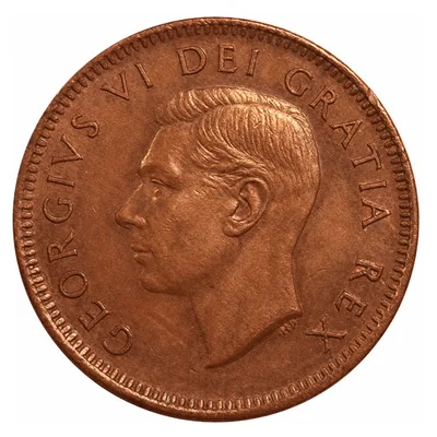 George VI One Cent (1937–1952) obverse