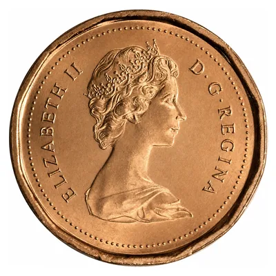 Elizabeth II One Cent (1965–1989) obverse