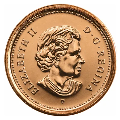 Elizabeth II One Cent (1990–2003) obverse