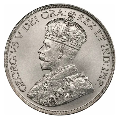 George V One Dollar (1935 and 1936) obverse