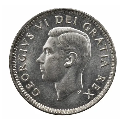 George VI Ten Cents (1937–1952) obverse