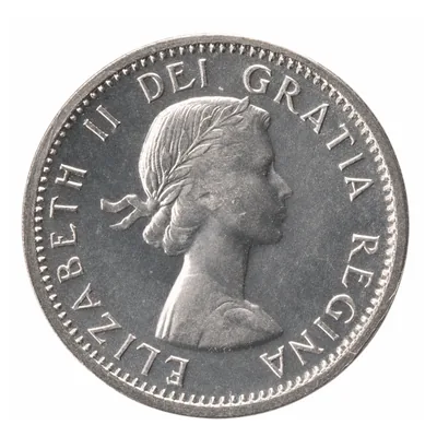 Elizabeth II Ten Cents (1953–1964) obverse