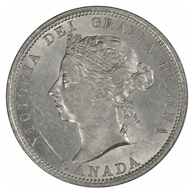 Victoria Twenty-Five Cents (1870–1901) obverse