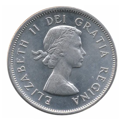 Elizabeth II Twenty-Five Cents (1953–1964) obverse