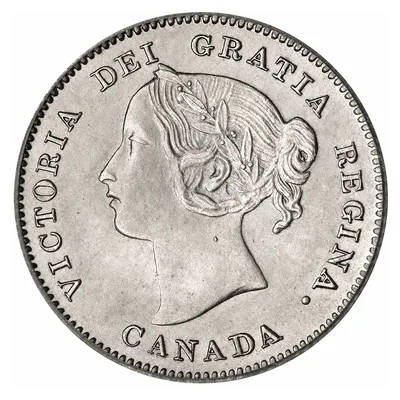 Victoria Five Cents (1858–1901) obverse