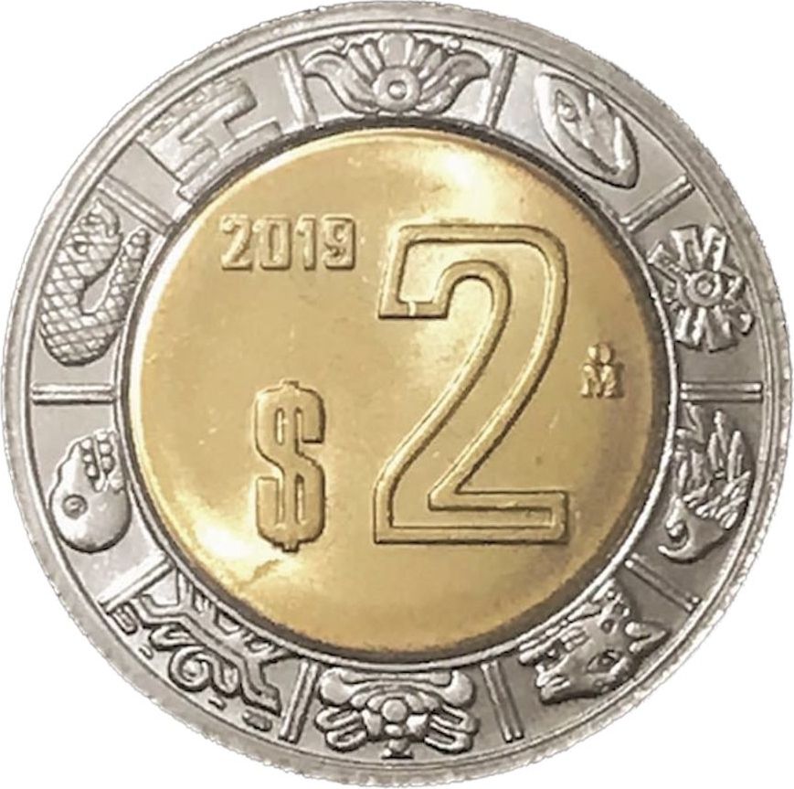 2 Pesos reverse · C · 2019