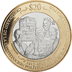 Centenario de la promulgación de la Constitución Política de los Estados Unidos Mexicanos del 5 de febrero de 1917 · reverse
