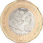 700 años de la fundación lunar de la ciudad de México-Tenochtitlan · reverse