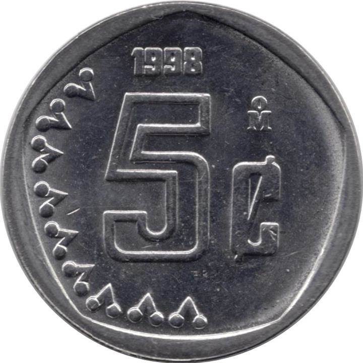 5 Centavos · C · 1998
