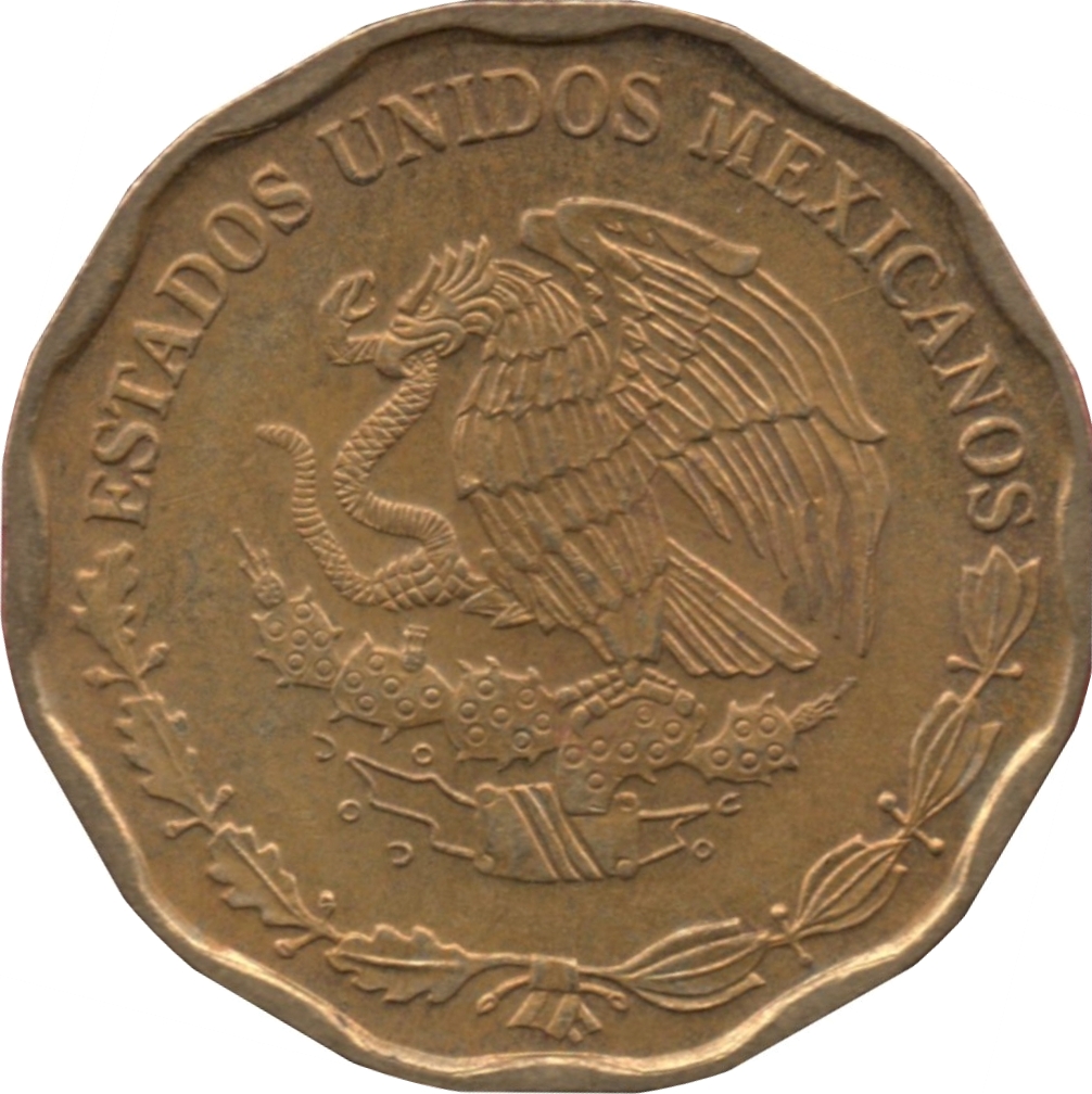 50-centavo bronze type, national arms obverse