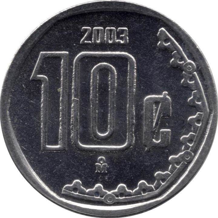 large 10 centavos · reverse · 2003